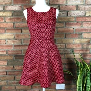 Flying Tomato Fit and Flare Red and Navy Dress